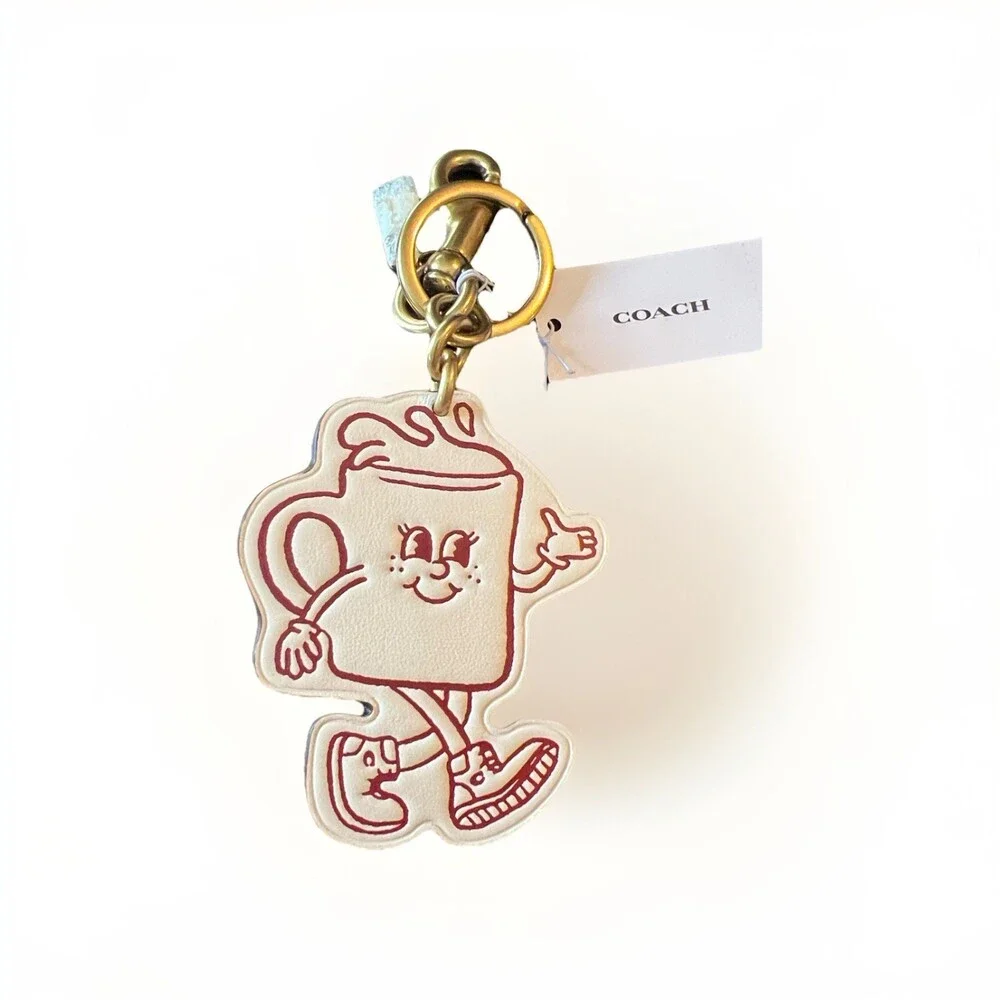 Coach Lil Miss Jo Coffee Cup Bag Charm Key Chain Exclusive To Coach Coffee Shop - Picture 1 of 4